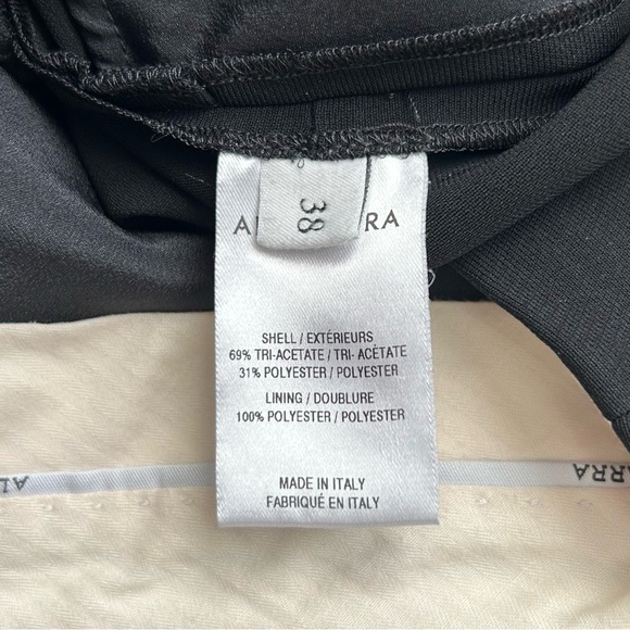 ALTUZARRA Nettle Black Crepe Cropped Trouser Pants Kick Flare Size 38 - Picture 11 of 13